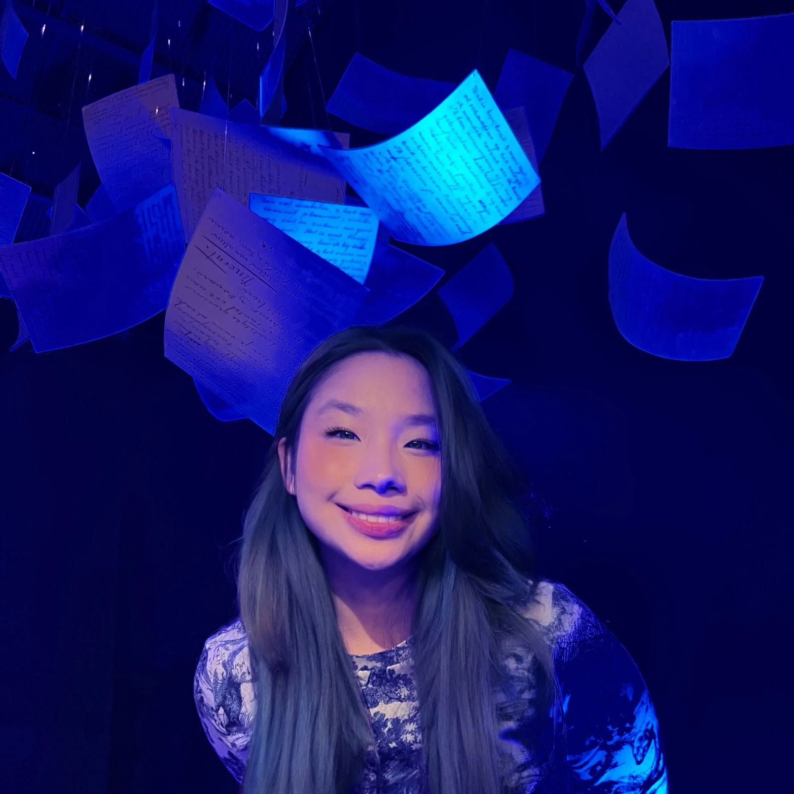 Pinky Pyn looking at the camera in golden light